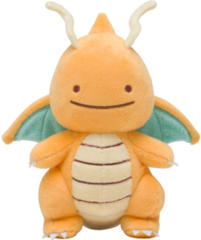 Japanese Pokemon Center Ditto As Dragonite Plush